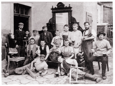 Altes Betriebsfoto Tischlereimuseum Colditz